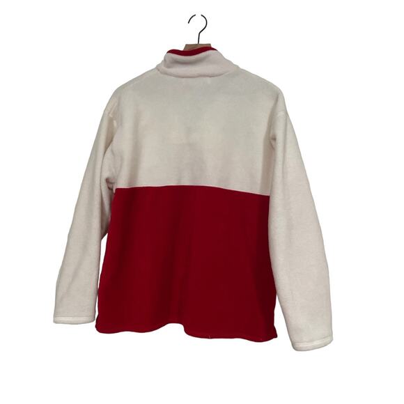 Marsh Landing Petites Quarter Zip Fleece Snowflake Pull-Over Large Petite - Picture 2 of 4